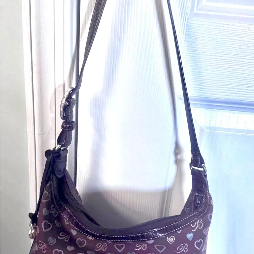 Brighton Logo Heart Shoulder Bag with Heart Accents - Picture 3 of 8
